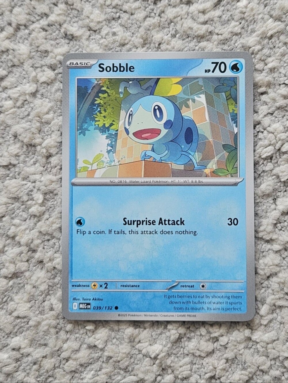 POKEMON TCG Card Sobble Mega Evolution 039/132